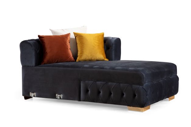 Matilda Charcoal Velvet Double Chaise Sectional