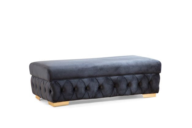 Matilda Charcoal Velvet Double Chaise Sectional