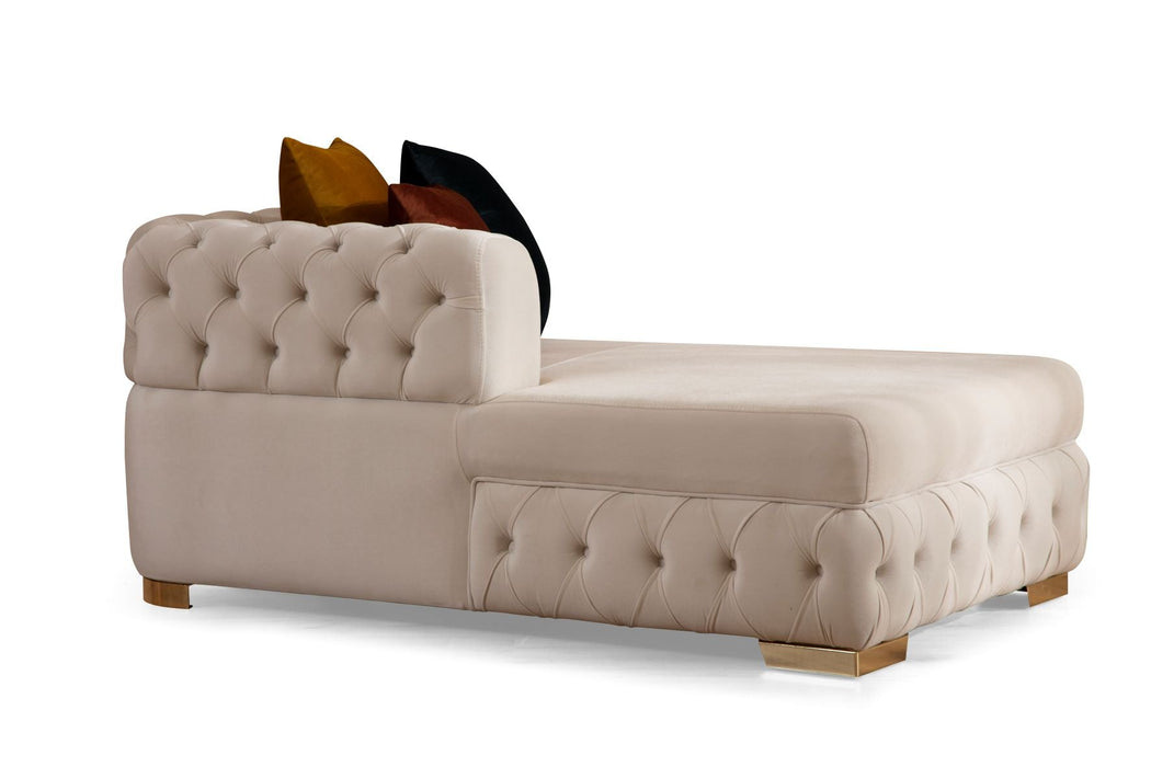 Matilda Ivory Velvet Double Chaise Sectional