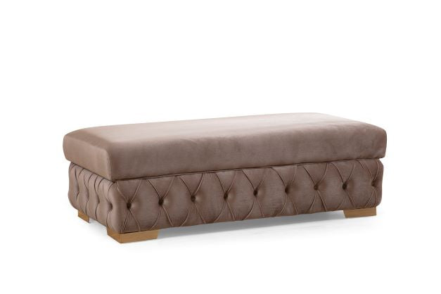 Matilda Stone Velvet Double Chaise Sectional