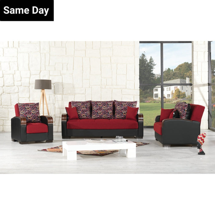 Mobimax Red 2-Piece Living Room Set