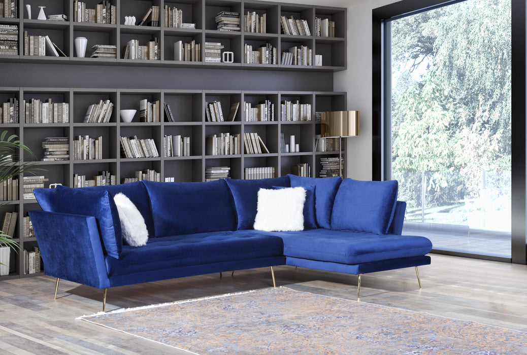 Nessa Blue Velvet RAF Sectional