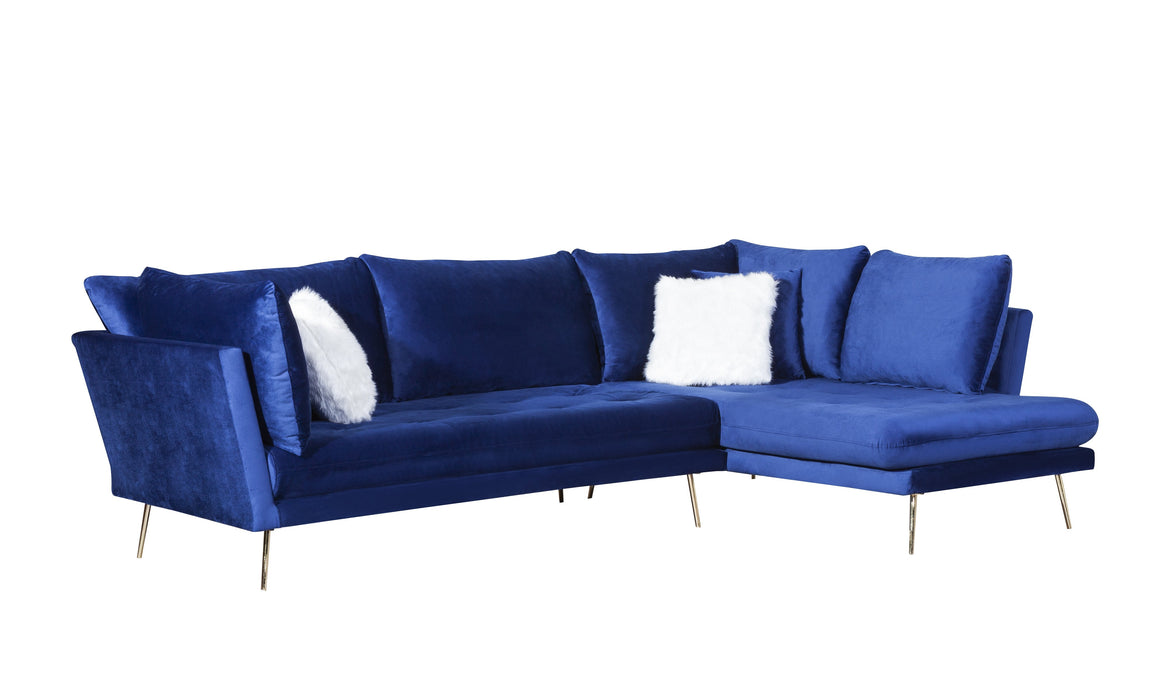 Nessa Blue Velvet RAF Sectional