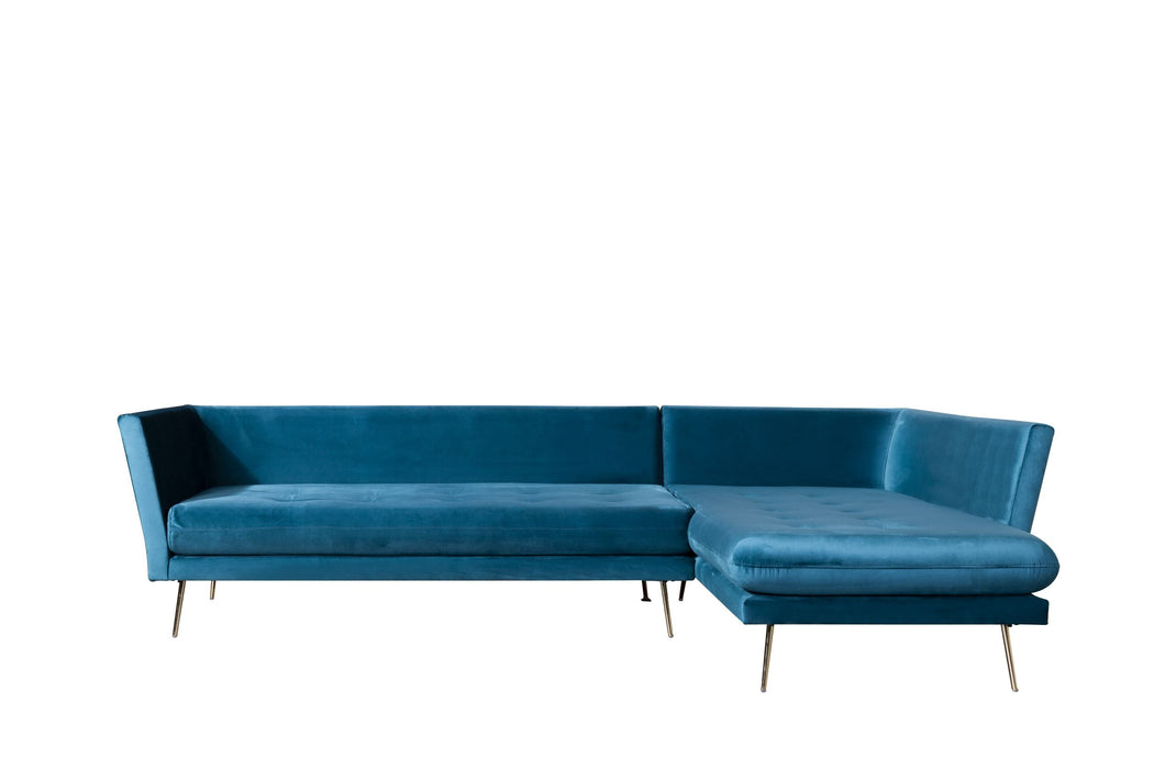 Nessa Teal Velvet RAF Sectional