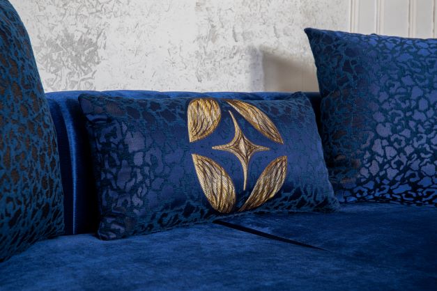 Olympia Navy Velvet Living Room Set