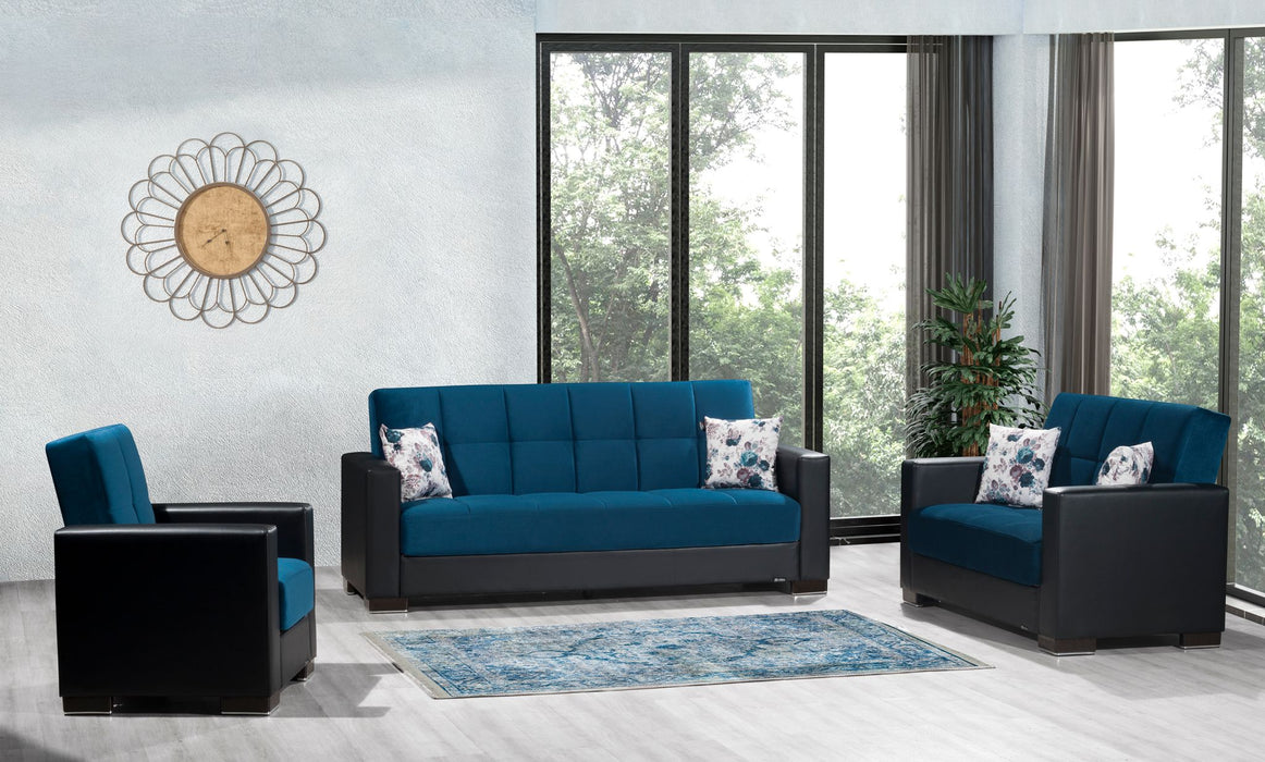 Armada Living Room Set Emerald Blue #17 3Pc