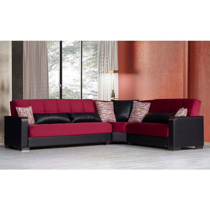 Armada X Burgundy Sectional #310