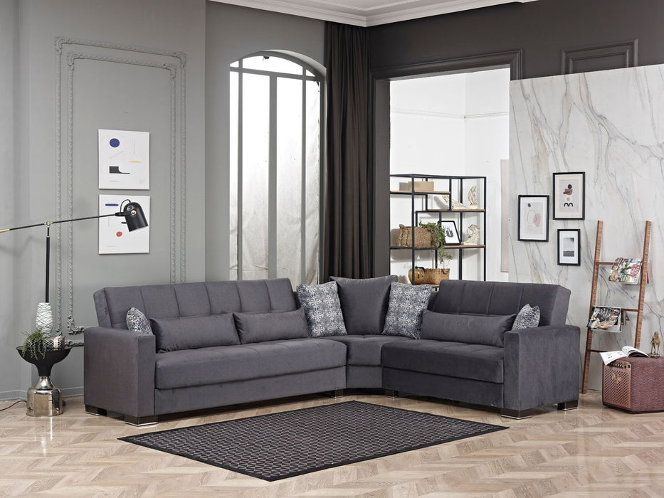 Armada Microfiber Gray Sectional #1