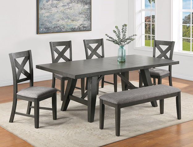 Rufus Grayish Brown Extendable Dining Table