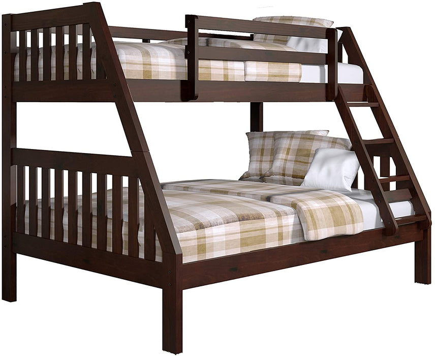 Saga Cappuccino Twin over Full Bunk Bed