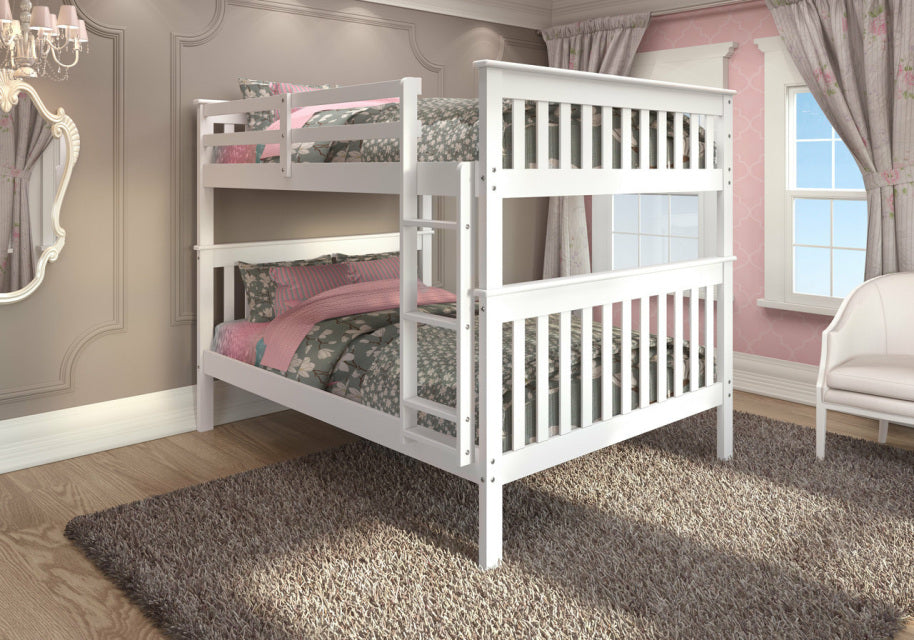 Enna White Full Over Full Bunk Bed