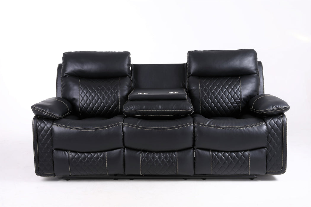 Sara Black 3-Piece Reclining Living Room Set