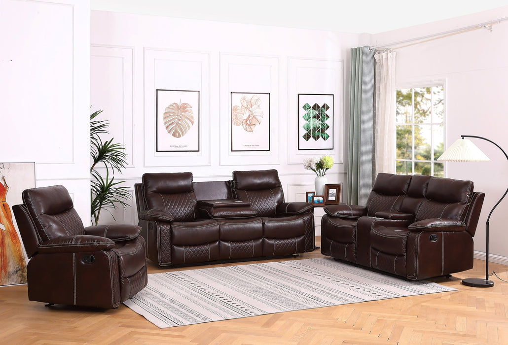 Sara Brown 3-Piece Reclining Living Room Set