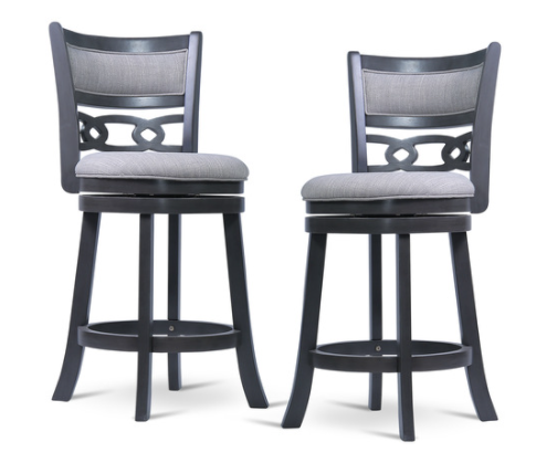 Savor Gray Swivel Counter Chair, Set of 2