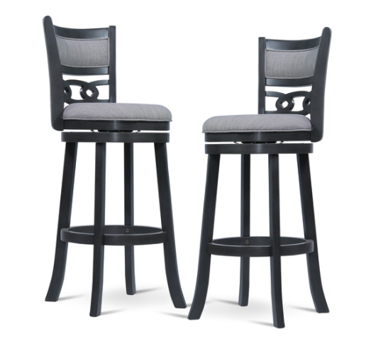 Savor Gray 29" Swivel Barstool, Set of 2