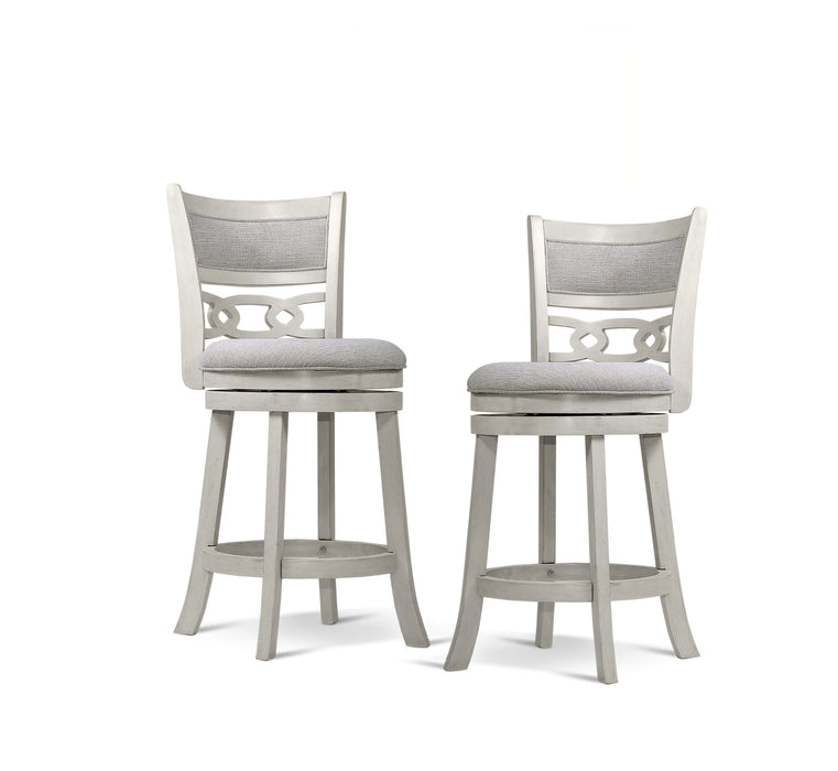 Savor White Swivel Counter Chair, Set of 2