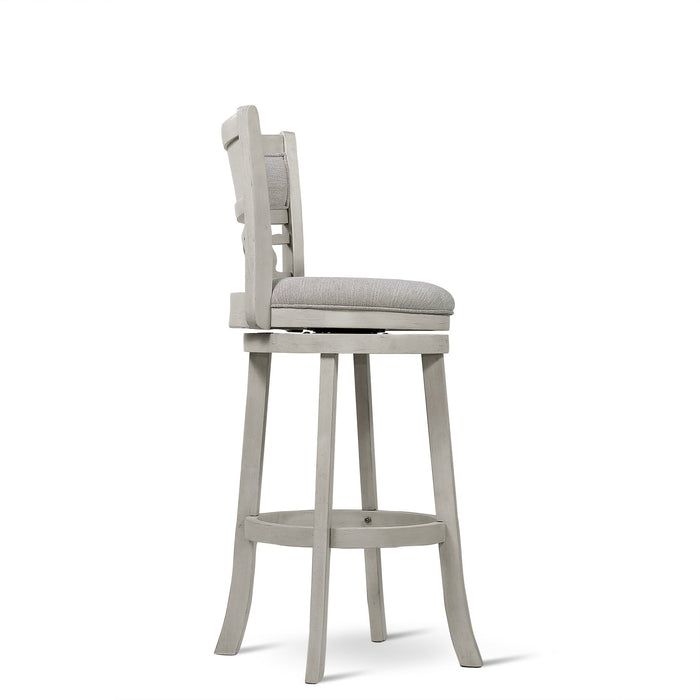 Savor White 29" Swivel Barstool, Set of 2