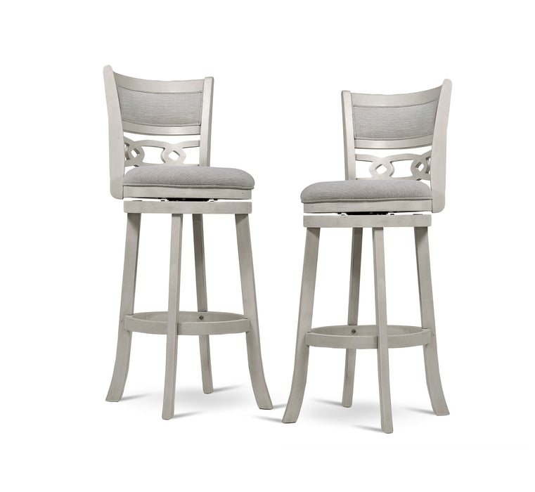 Savor White 29" Swivel Barstool, Set of 2