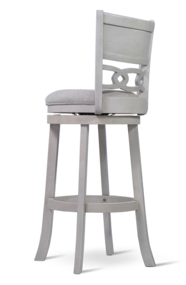 Savor White 29" Swivel Barstool, Set of 2