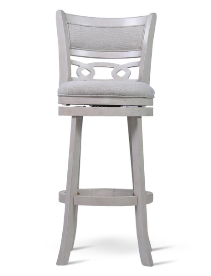 Savor White 29" Swivel Barstool, Set of 2