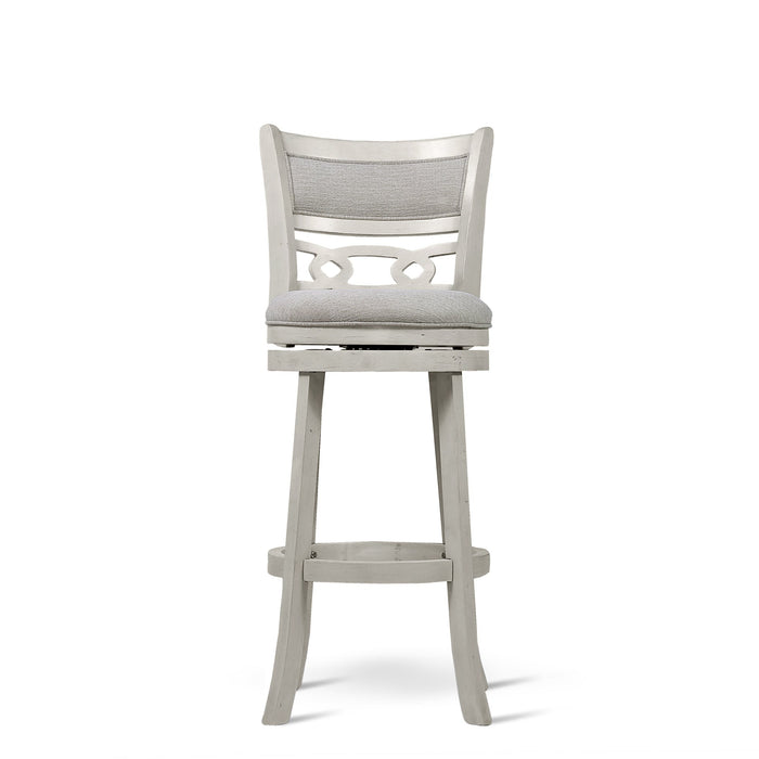 Savor White 29" Swivel Barstool, Set of 2