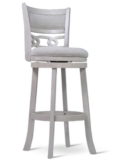 Savor White 29" Swivel Barstool, Set of 2