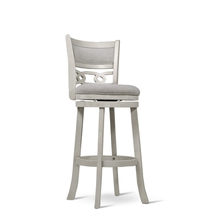 Savor White 29" Swivel Barstool, Set of 2