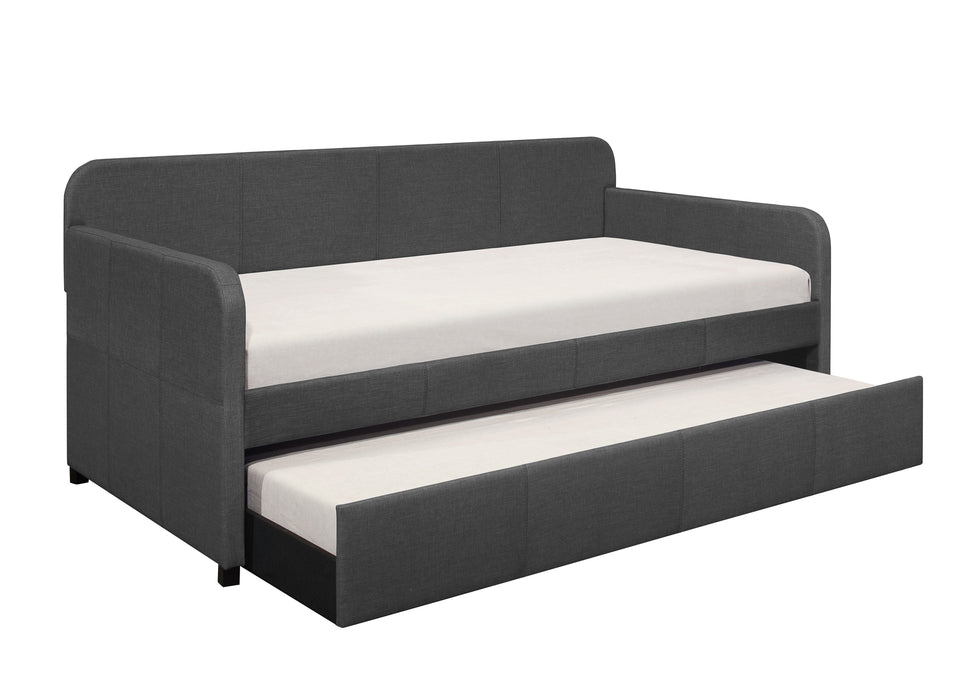 Fatimah Dark Gray Daybed with Trundle