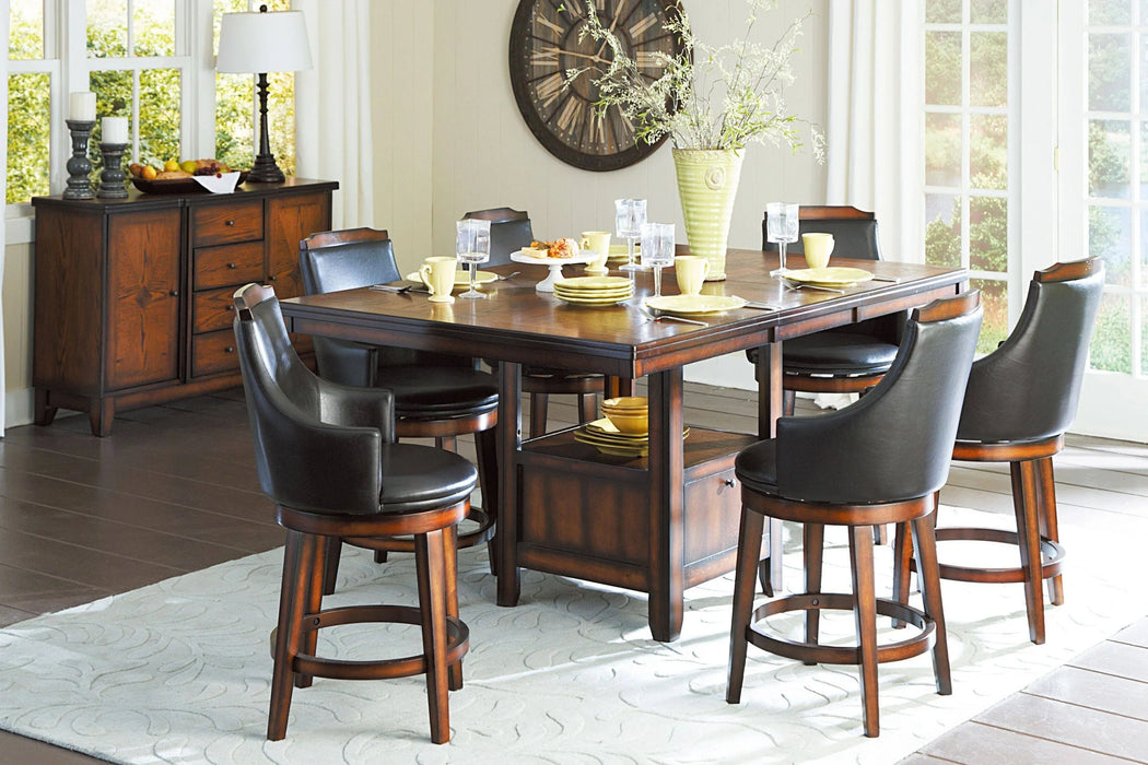 Bayshore Brown Extendable Counter Height Table