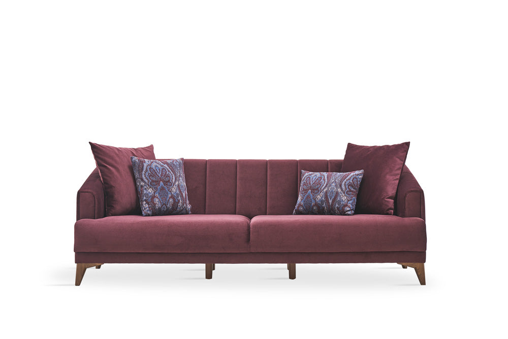 Sona 3 Seater Sofa Bed Purple