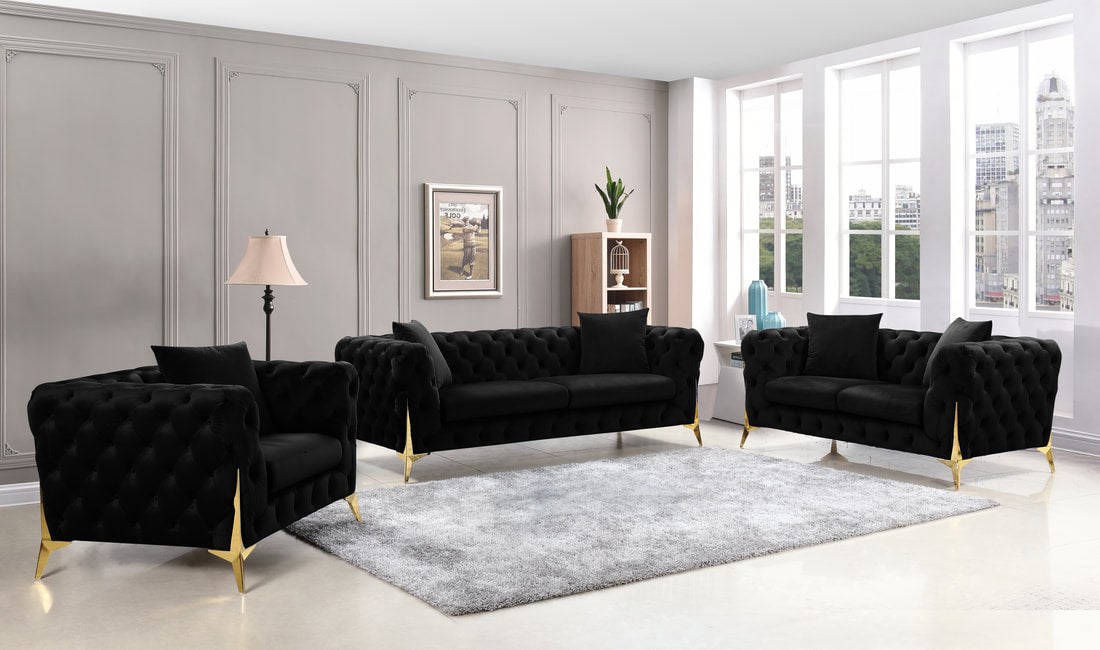 Star Black Living Room Set