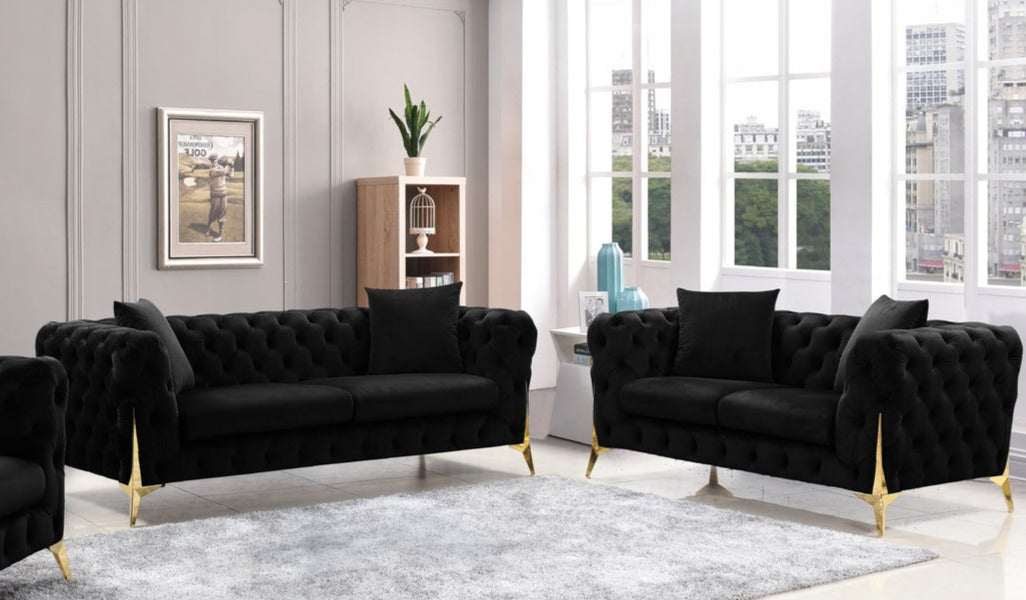 Star Black Living Room Set