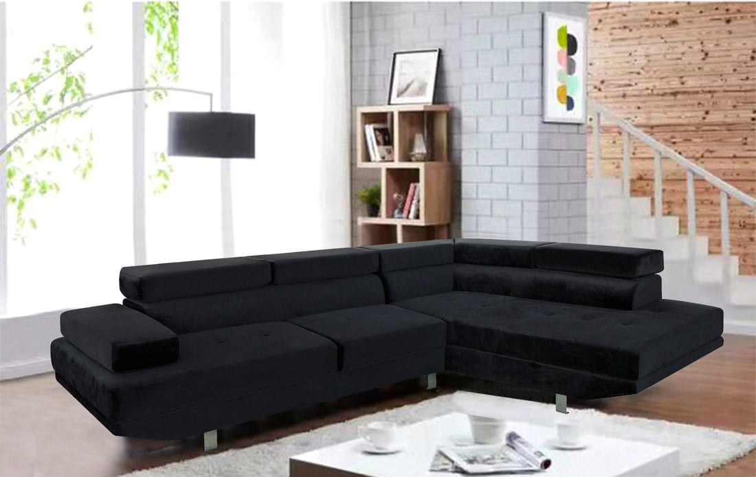 Stella Black Sleeper Sectional