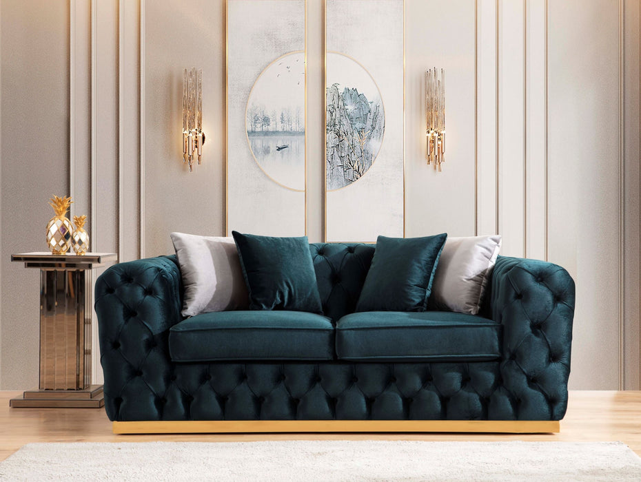 Stella Green Velvet Living Room Set