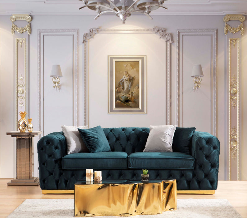 Stella Green Velvet Living Room Set