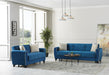 Spring Blue Sleeper Sofa & Loveseat - Win Win Furniture