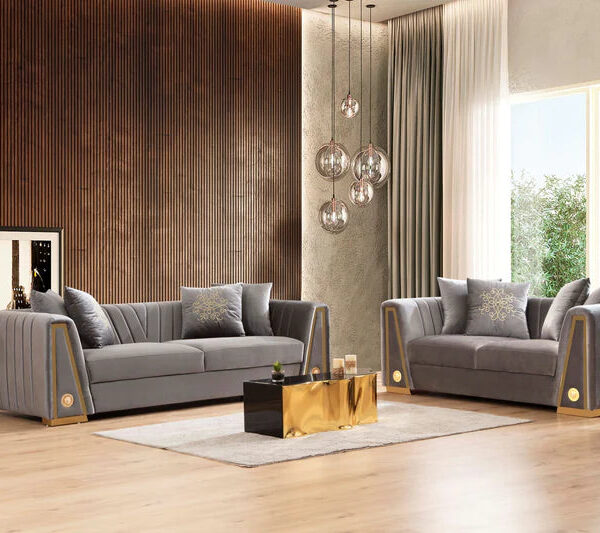 Sheila White Velvet Sofa