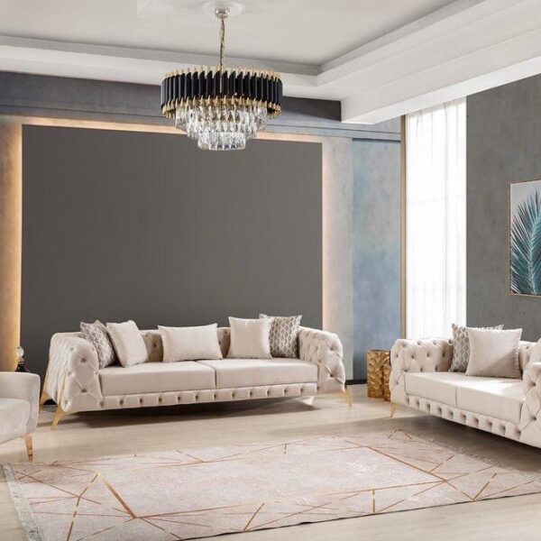 Prami̇T Accent Chair Rotary Leg Silver/Gold